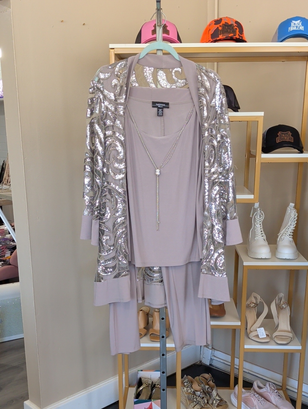 R&M Richards Taupe 3 Piece Set